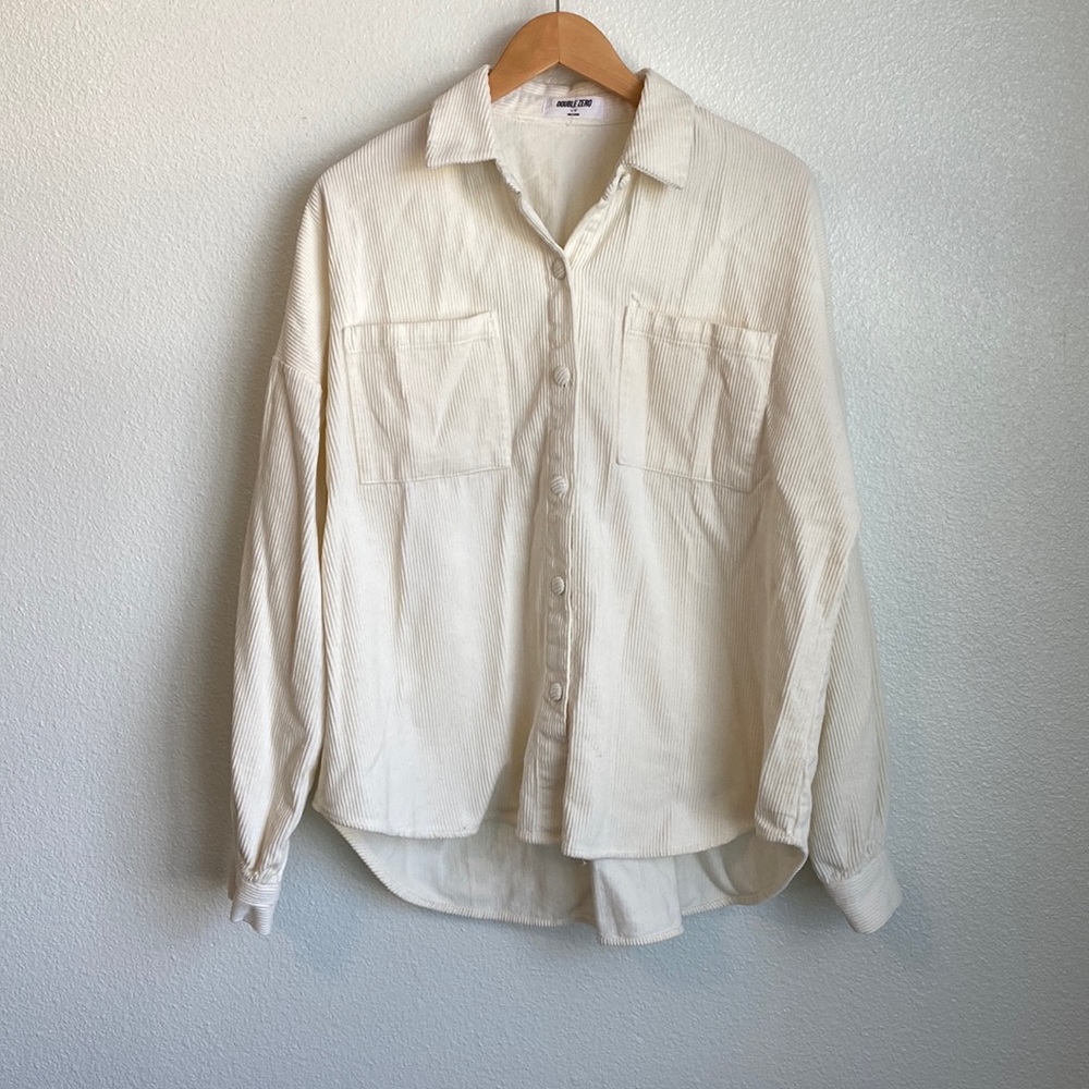 Off white corduroy button up